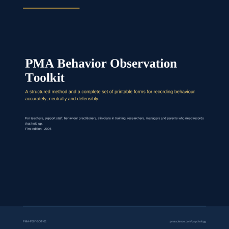PMA Behavior Observation Toolkit — cover