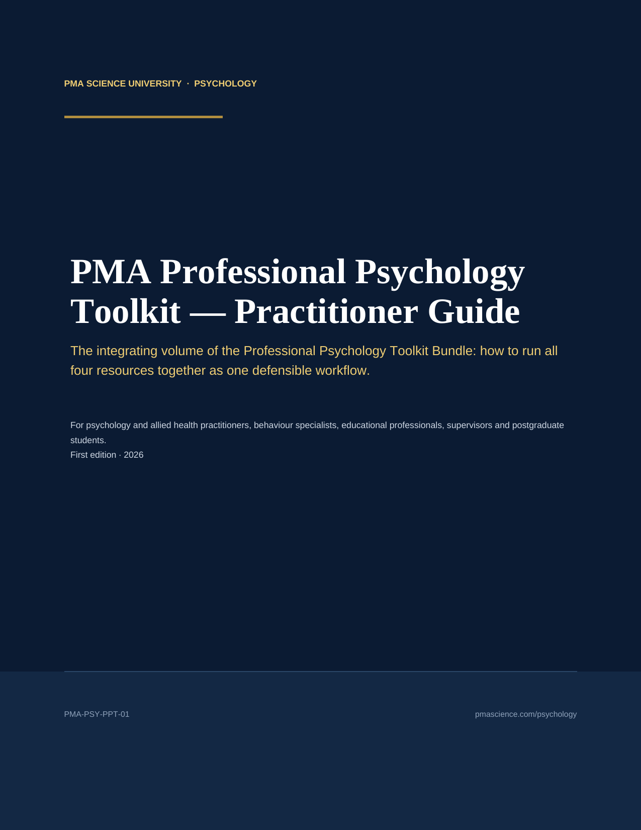 PMA Professional Psychology Toolkit Bundle — cover